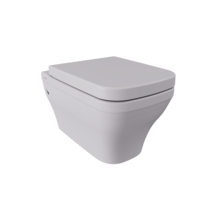 Hangtoilet Bocchi Firenze Mat Grijs Randloos vierkant (excl.) Wc-bril