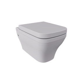 Hangtoilet Bocchi Firenze Mat Grijs Randloos vierkant (excl.) Wc-bril