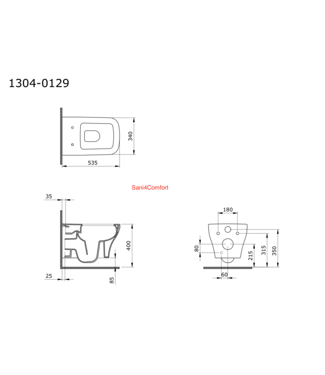 Hangtoilet Bocchi Firenze Mat Zwart Randloos vierkant (excl.) Wc-bril