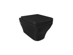 Hangtoilet Bocchi Firenze Mat Zwart Randloos vierkant (excl.) Wc-bril