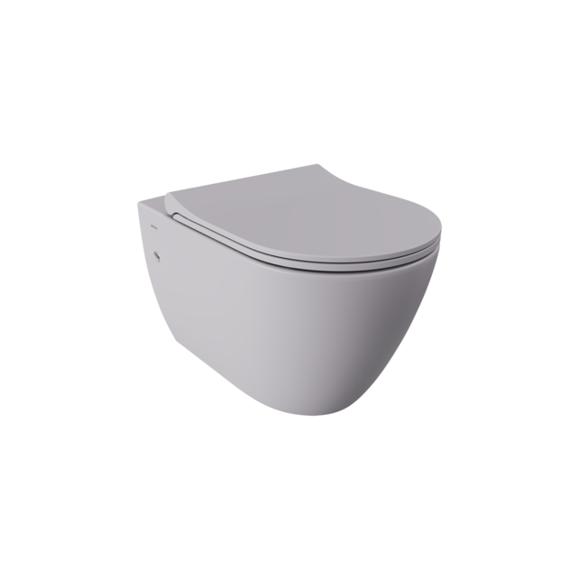 Hangtoilet Venezia Randloos Mat Grijs 57x36x35cm