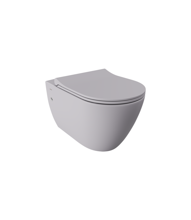 Hangtoilet Venezia Randloos Mat Grijs 57x36x35cm