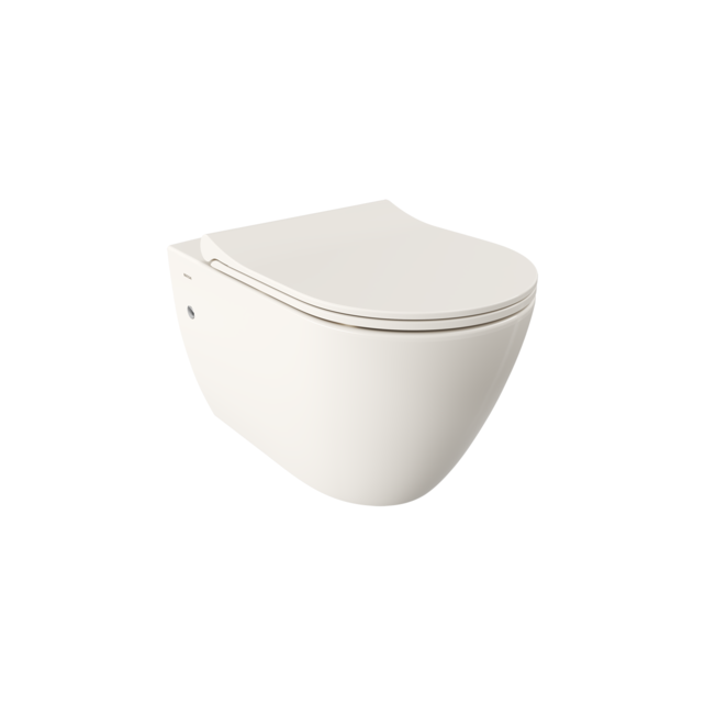 Hangtoilet Venezia Randloos Biscuit 57x36x35cm excl. Toiletbril