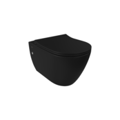 Hangtoilet Venezia Randloos Mat Zwart 57x36x35cm excl. Toiletbril Hangtoilet Venezia Randloos Mat Zwart 57x36x35cm excl. Toiletbril