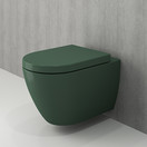 Hangtoilet Venezia Randloos Mat Groen 57x36x35cm excl. Toiletbril