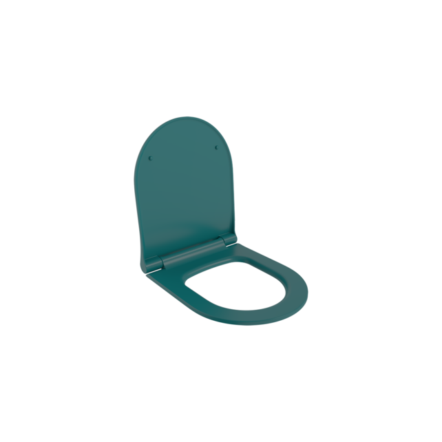 Hangtoilet Venezia Randloos Mat Blauw 57x36x35cm excl. Toiletbril