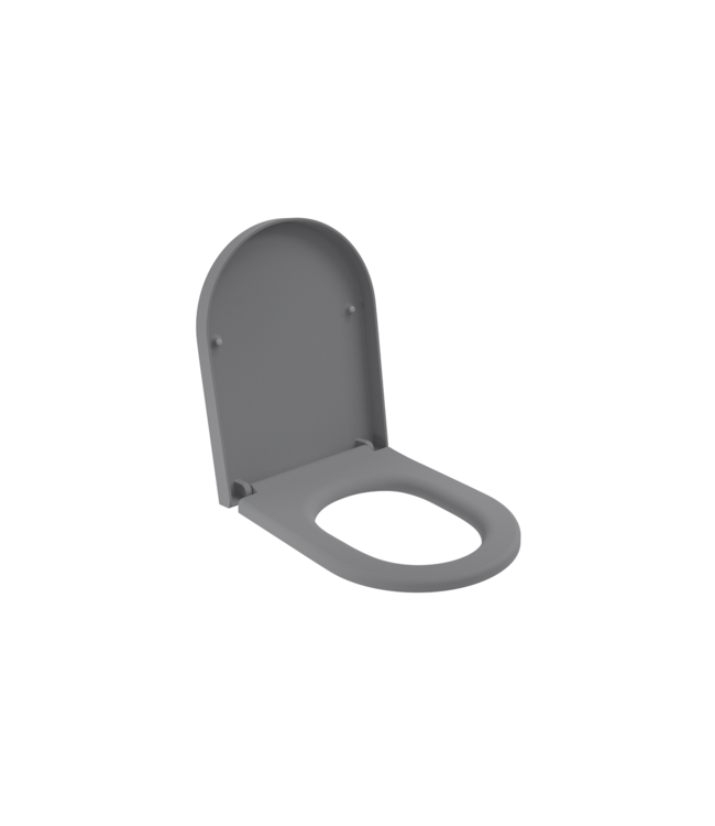 Hangtoilet Venezia Randloos Mat Beton 57x36x35cm excl. Toiletbril