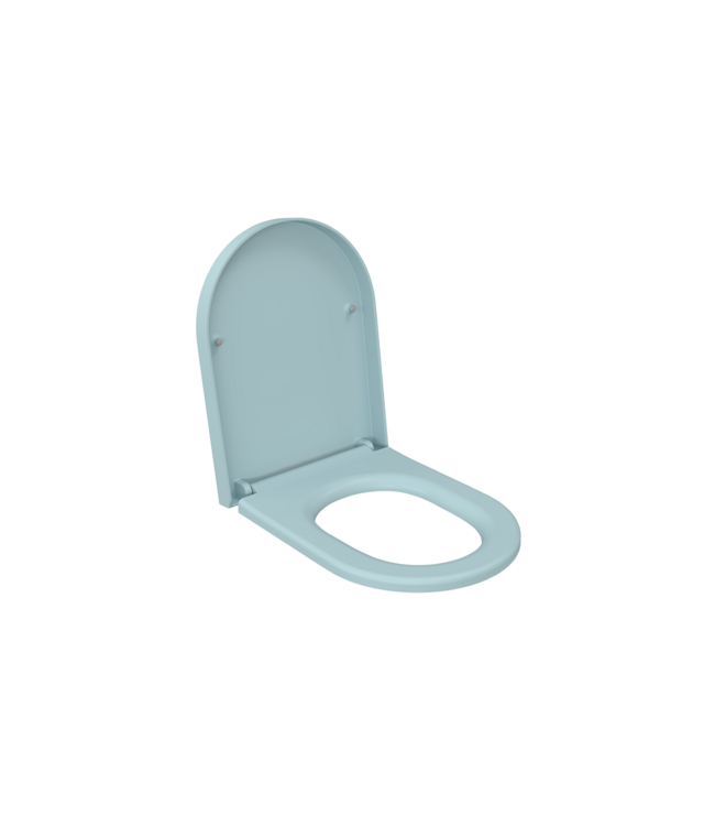 Hangtoilet Venezia Randloos Mat Ice Blue 57x36x35cm excl. Toiletbril