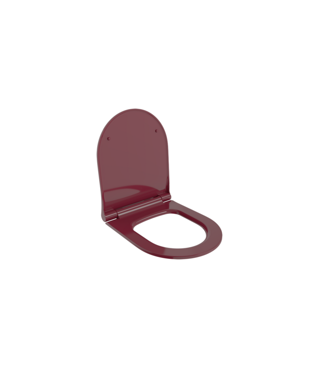 Hangtoilet Venezia Randloos Bordeaux Rood 57x36x35cm excl. Toiletbril