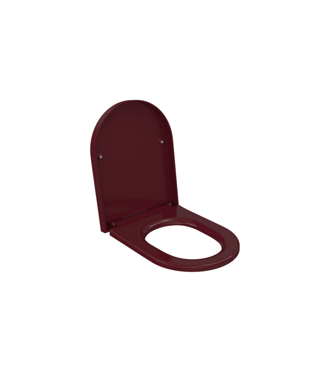 Hangtoilet Venezia Randloos Bordeaux Rood 57x36x35cm excl. Toiletbril
