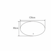 Ovaal Spiegel Bremen 120x80 cm met Dimbare Led-verlichting en spiegelverwarming