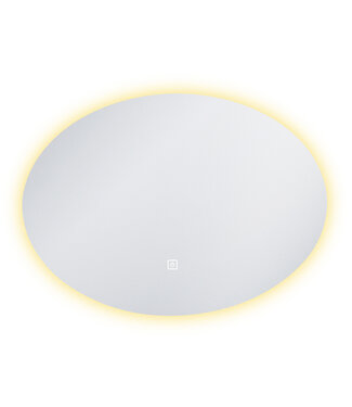 FABRIECIO Ovaal Spiegel Bremen 100x75 cm met Dimbare Led-verlichting en spiegelverwarming
