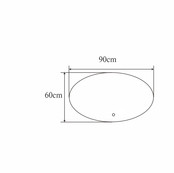 Ovaal Spiegel Bremen 90x60 cm met Dimbare Led-verlichting en spiegelverwarming