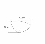 Ovaal Spiegel Frankfurt 100x59cm met Dimbare Verlichting en Verwarming