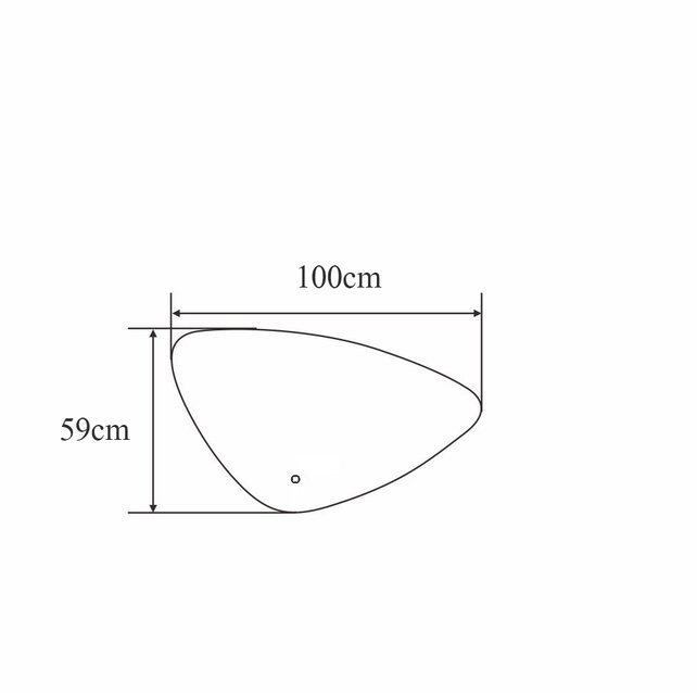 Ovaal Spiegel Frankfurt 100x59cm met Dimbare Verlichting en Verwarming