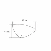 Ovaal Spiegel Frankfurt 80x48 cm met Dimbare Verlichting en Verwarming