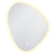 Ovaal spiegel Leipzig 80x80cm met Dimbare Led-Verlichting en Verwarming Touche bediening