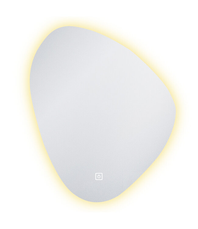 FABRIECIO Ovaal spiegel Leipzig 120x120cm met Dimbare Led-Verlichting en Verwarming Touche bediening