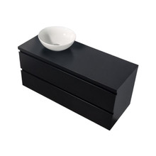 Badkamermeubel Sally met Topblad Mat Zwart 120x45x50cm