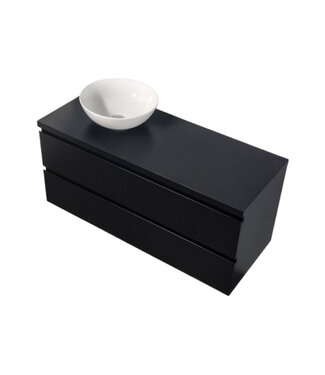 ALONI Badkamermeubel Sally met Topblad Mat Zwart 120x45x50cm