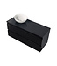 ALONI Badkamermeubel Sally met Topblad Mat Zwart 120x45x50cm