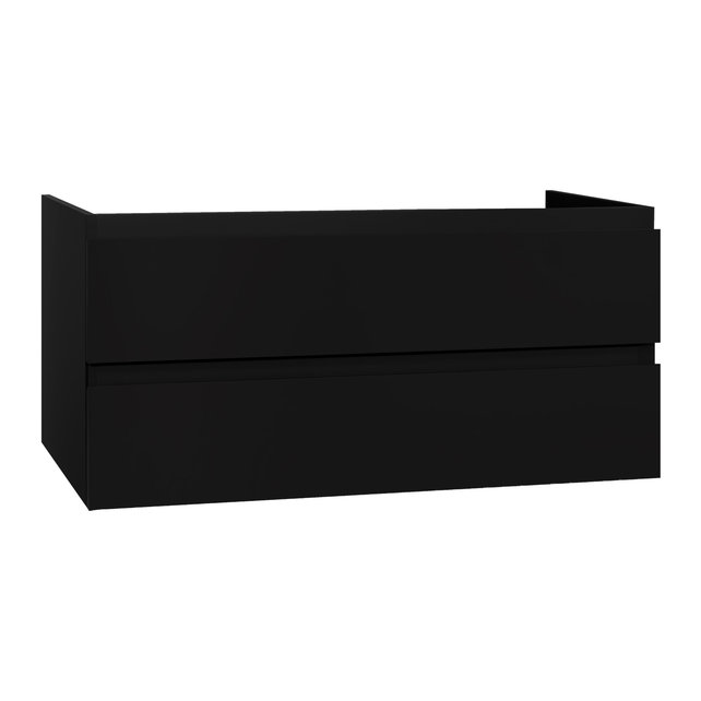 Badkamermeubel Sally met Topblad Mat Zwart 120x45x50cm Badkamermeubel Sally met Topblad Mat Zwart 120x45x50cm