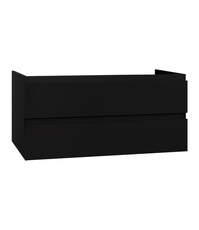 Badkamermeubel Sally met Topblad Mat Zwart 120x45x50cm