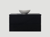 Badkamermeubel Sally met Topblad Mat Zwart 100x45x50cm Badkamermeubel Sally met Topblad Mat Zwart 100x45x50cm
