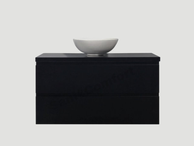 Badkamermeubel Sally met Topblad Mat Zwart 100x45x50cm Badkamermeubel Sally met Topblad Mat Zwart 100x45x50cm