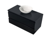 Badkamermeubel Sally met Topblad Mat Zwart 100x45x50cm Badkamermeubel Sally met Topblad Mat Zwart 100x45x50cm