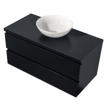 Badkamermeubel Sally met Topblad Mat Zwart 100x45x50cm