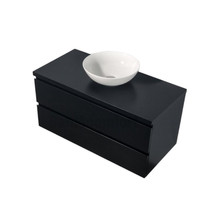 Badkamermeubel Sally met Topblad Mat Zwart 100x45x50cm