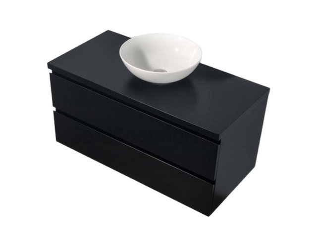 Badkamermeubel Sally met Topblad Mat Zwart 100x45x50cm Badkamermeubel Sally met Topblad Mat Zwart 100x45x50cm