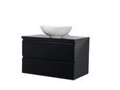 Badkamermeubel Sally met Topblad Mat Zwart 80x45x50cm