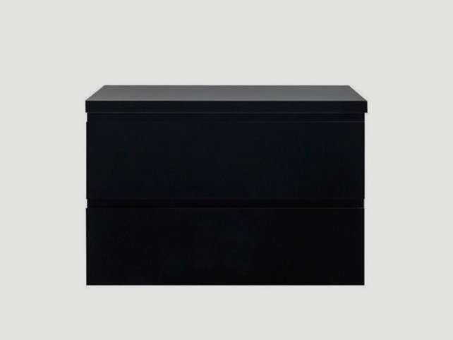 Badkamermeubel Sally met Topblad Mat Zwart 80x45x50cm