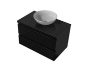 Badkamermeubel Sally met Topblad Mat Zwart 80x45x50cm