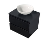 Badkamermeubel Sally met Topblad Mat Zwart 60x45x50cm