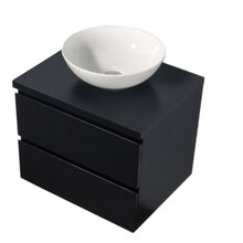 Badkamermeubel Sally met Topblad Mat Zwart 60x45x50cm