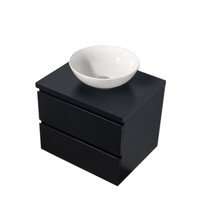 Badkamermeubel Sally met Topblad Mat Zwart 60x45x50cm