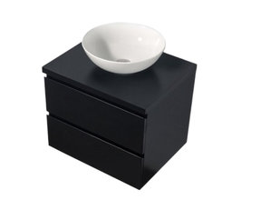 Badkamermeubel Sally met Topblad Mat Zwart 60x45x50cm