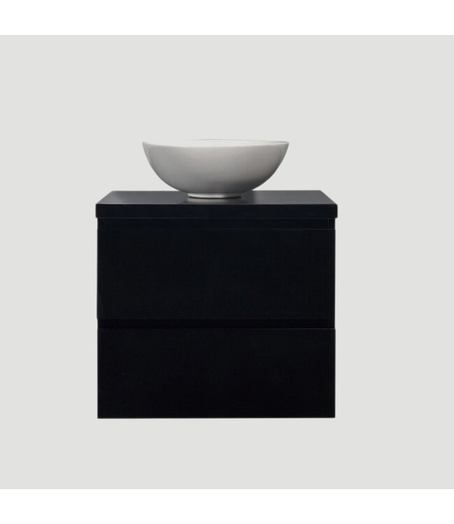 ALONI Badkamermeubel Sally met Topblad Mat Zwart 60x45x50cm