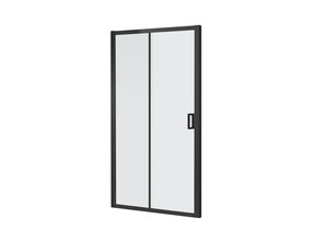 Douchedeur Toscane Nisdeur Schuifdeur 120x200cm Antikalk Helder Glas Mat Zwart Profiel 6mm Veiligheidsglas Easy Clean