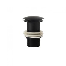 Design Afvoerplug Clickwaste Mat Zwart 7,5 cm Marsaille zonder overloop