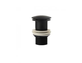 Design Afvoerplug Clickwaste Mat Zwart 7,5 cm Marsaille zonder overloop