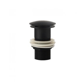 Design Afvoerplug Clickwaste Mat Zwart 7,5 cm Marsaille zonder overloop