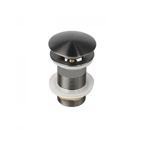 Design Afvoerplug Clickwaste Gun Metal 7,5 cm Marsaille zonder overloop