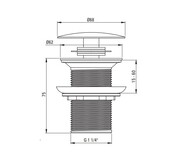 Design Afvoerplug Clickwaste RVS 7,5 cm Marsaille zonder overloop Design Afvoerplug Clickwaste RVS 7,5 cm Marsaille zonder overloop