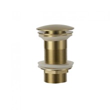 Design Afvoerplug Clickwaste Geborsteld Goud 7,5 cm Marsaille zonder overloop