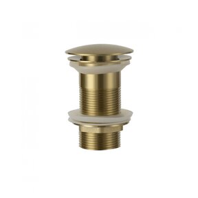 Design Afvoerplug Clickwaste Geborsteld Goud 7,5 cm Marsaille zonder overloop