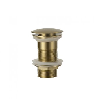 FABRIECIO Design Afvoerplug Clickwaste Geborsteld Goud 7,5 cm Marsaille zonder overloop